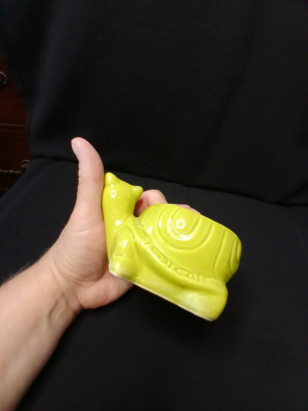 Lime Green Turtle Ceramic Planter for Succulents